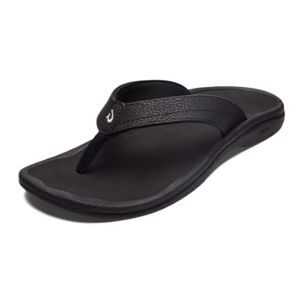 OluKai Ohana Black Synthetic Flip Flop Sandals Womens 9 20110-4040